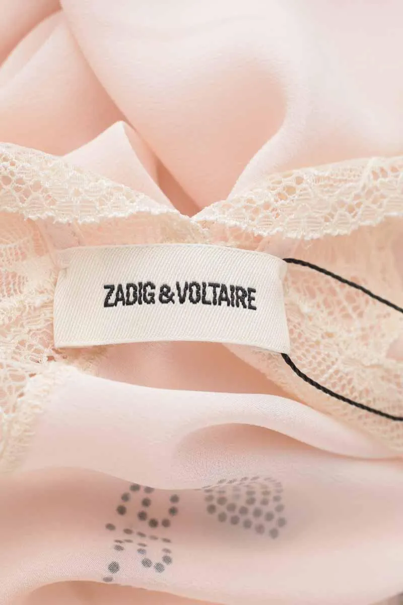 Camisole en soie Zadig & Voltaire rose. Matière principale soie. Taille 36.