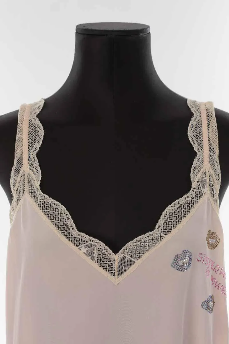 Camisole en soie Zadig & Voltaire rose. Matière principale soie. Taille 40