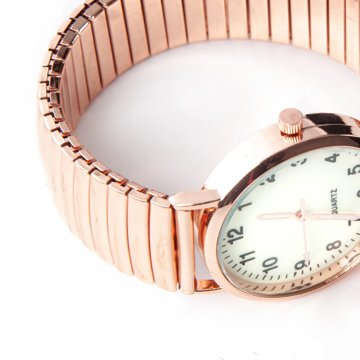 Montre-bracelet grand format, coloris or rose