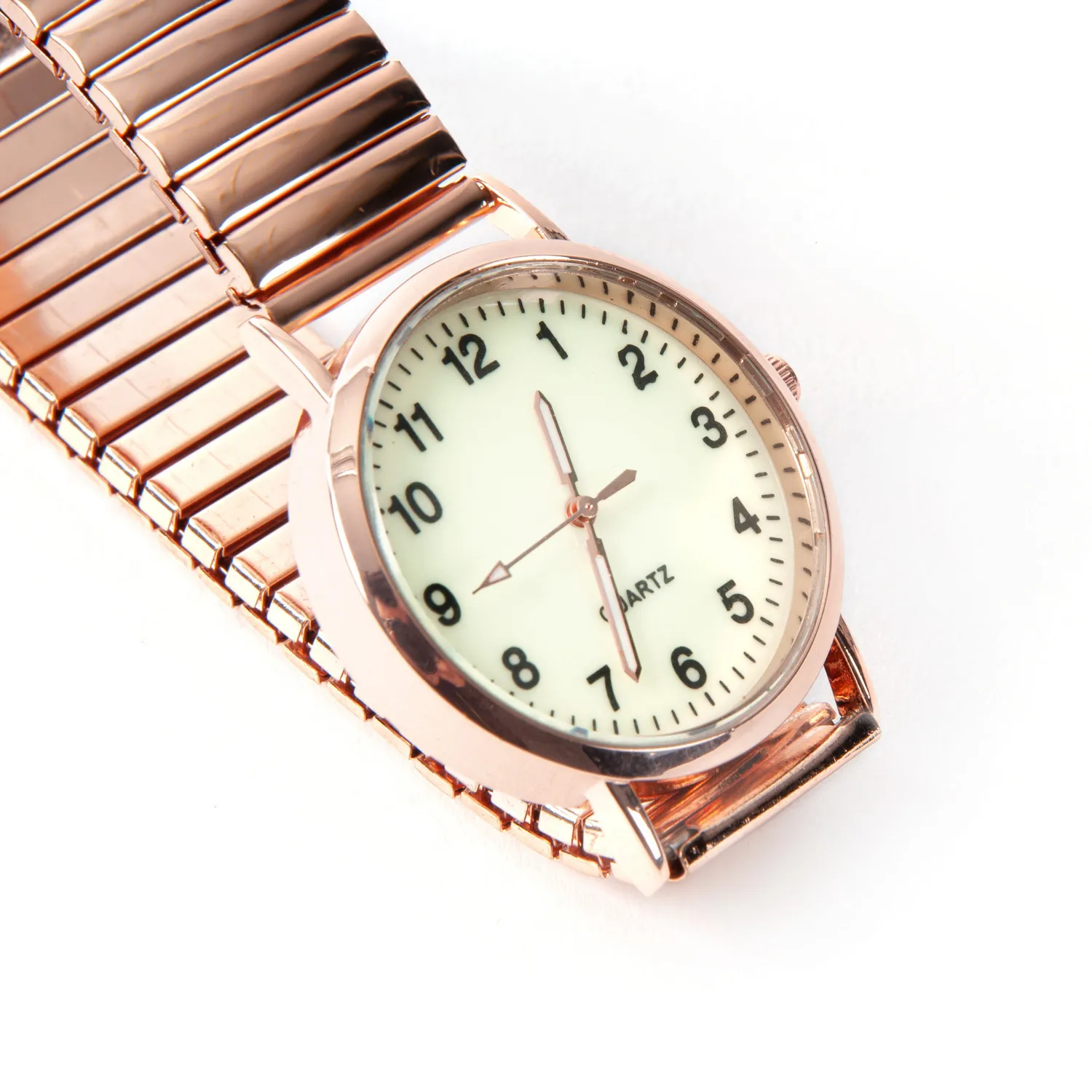 Montre-bracelet grand format, coloris or rose