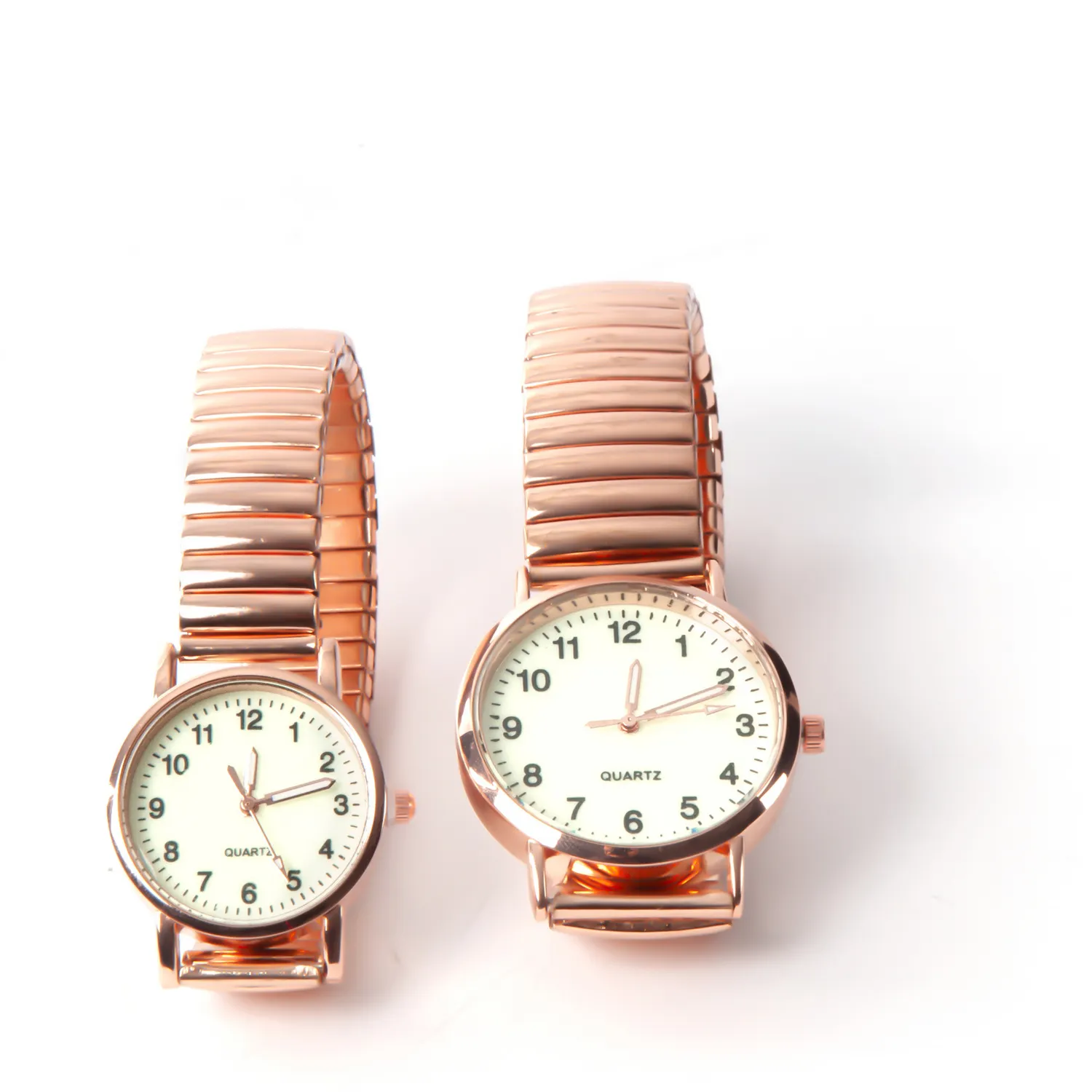 Montre-bracelet grand format, coloris or rose
