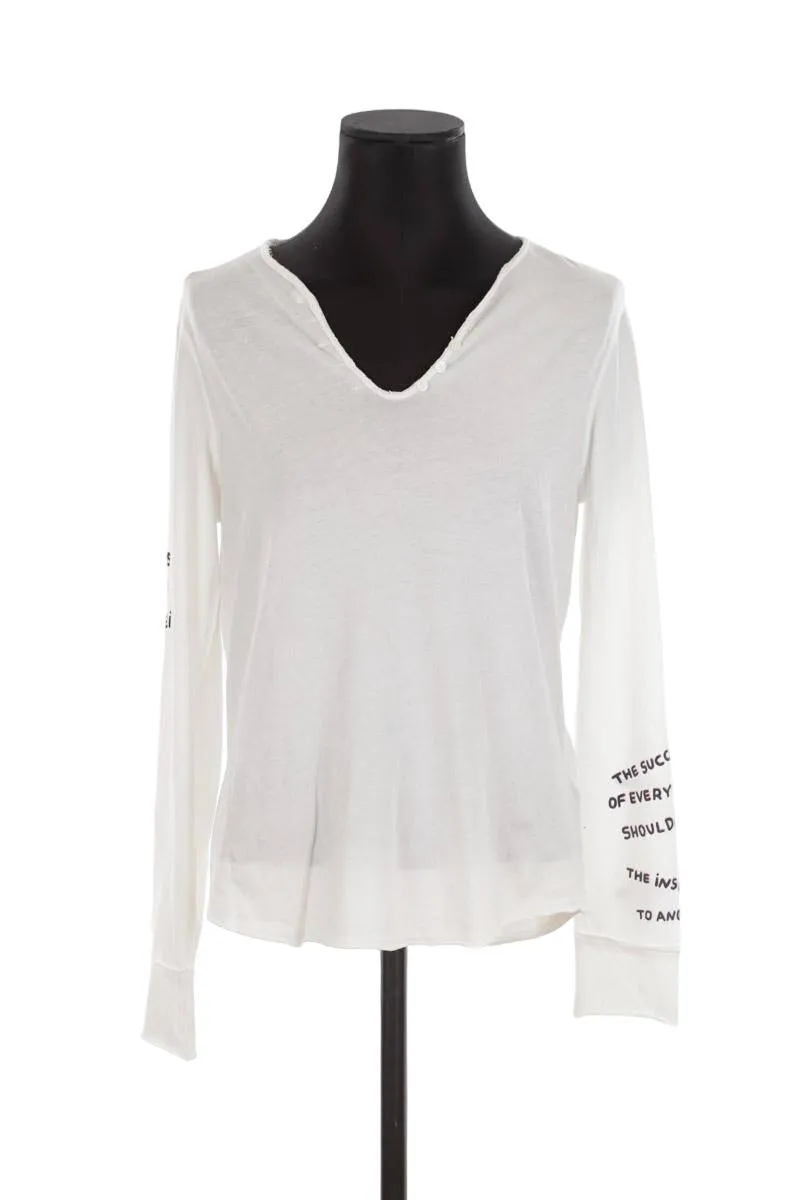 T-shirt en coton Zadig & Voltaire blanc. Matière principale coton. Taille 38.